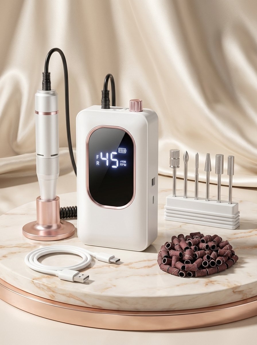 Professional Electric Nail Drill 45000RPM Portable Nail File for Acryl